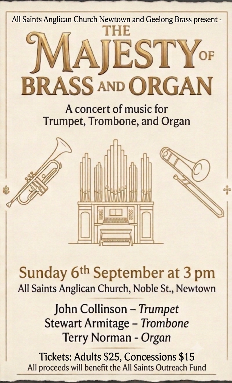 The Majesty of Brass and Organ — concert poster
